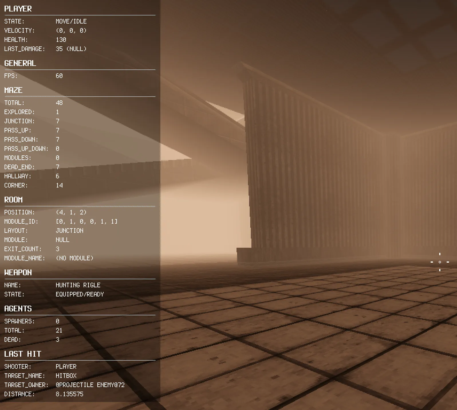 in-game debug panel