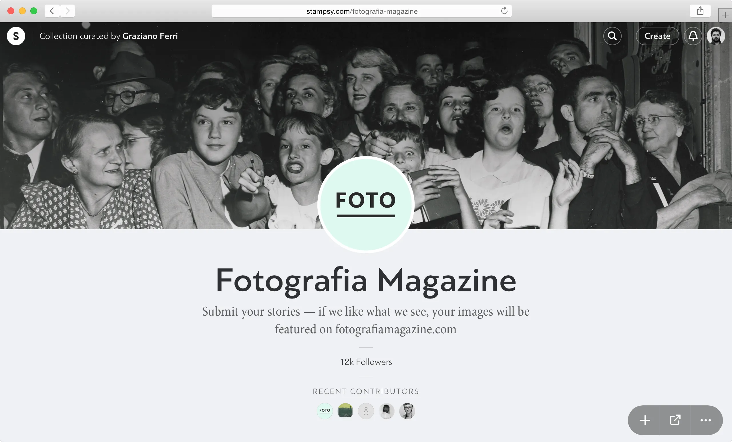 User-curated collection page